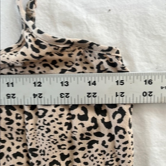 AMERICAN EAGLE leopard print spaghetti strap midi dress S resortwear neutral - Picture 8 of 9